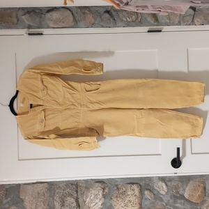 NWOT yellow Zara denim jumpsuit